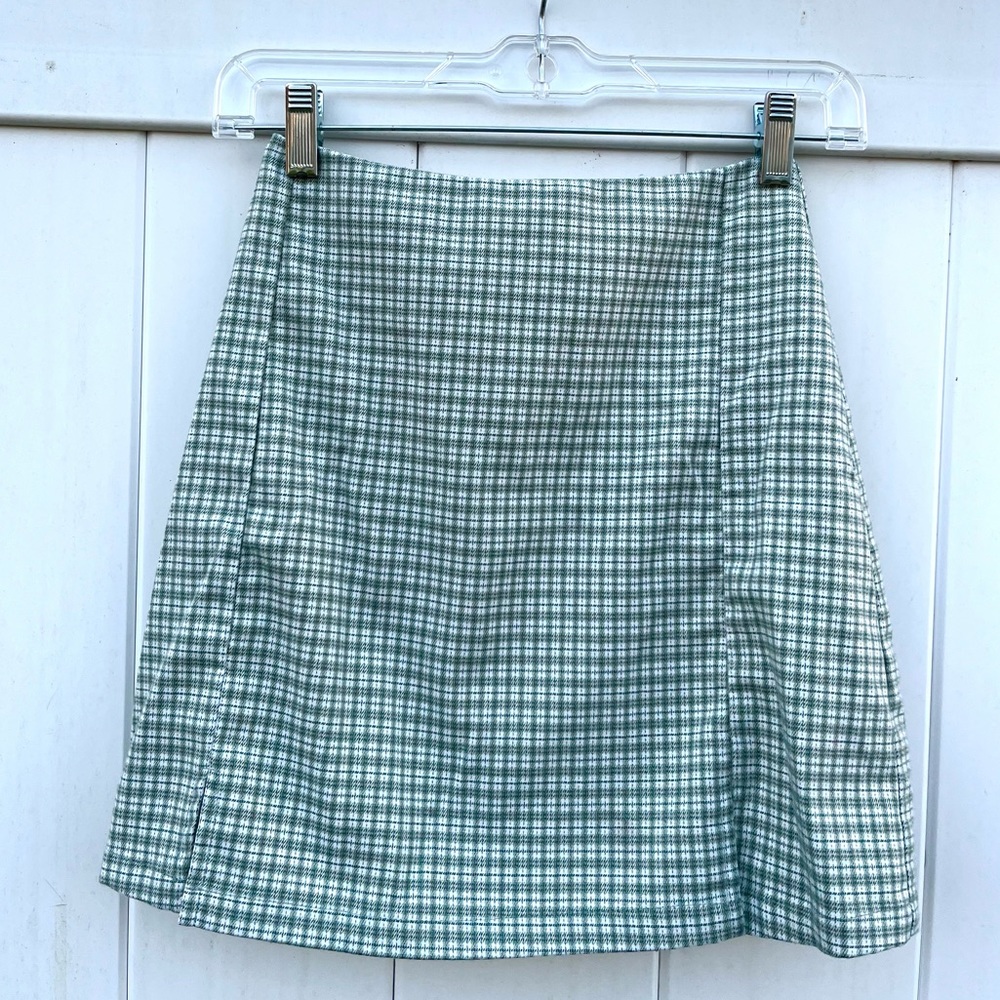 John Galt Plaid Mini Skirt